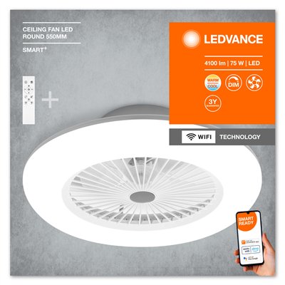 SMART+ wifi ceiling fan Round 550mm + RC