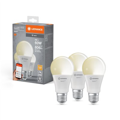 SMART+ WiFi Classic Dimmable 230V DIM FR E27 TRIPLE PACK