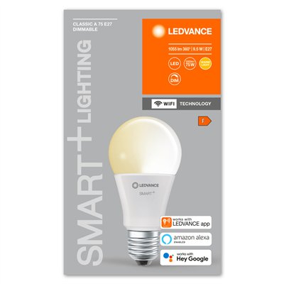SMART+ WiFi Classic Dimmable 75  9.5 W/2700 K E27 