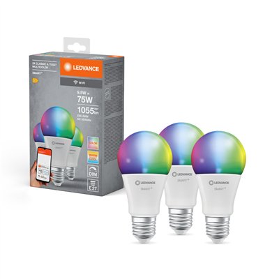 SMART+ WiFi Classic Multicolour 230V RGBW FR E27 TRIPLE PACK