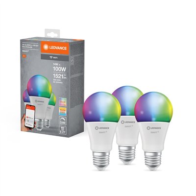 SMART+ WiFi Classic Multicolour 230V RGBW FR E27 TRIPLE PACK