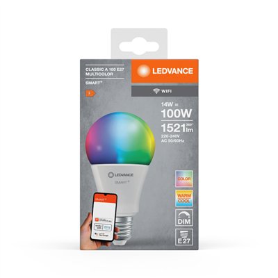 SMART+ WiFi Classic Multicolour 230V RGBW FR E27 SINGLE PACK