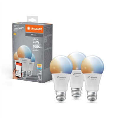 SMART+ WiFi Classic Tunable White 230V TW FR E27 TRIPLE PACK
