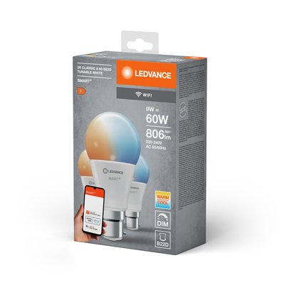 SMART+ WiFi Classic Tunable White 230V TW FR B22D TRIPLE PACK