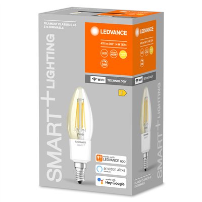 SMART+ WiFi Filament Candle Dimmable 40  4 W/2700 K E14 