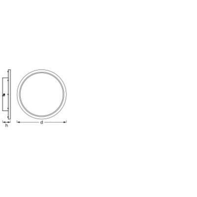 Bathroom Ceiling CCT IP44 300mm Black Click-CCT