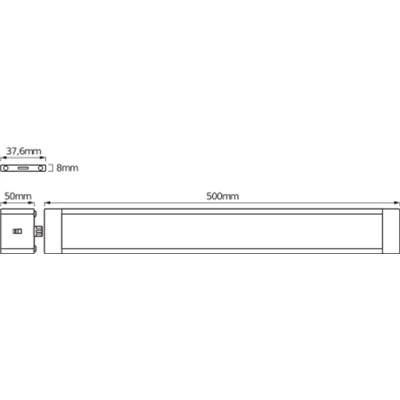 Cabinet LED Slim Sensor 300mm Two Light