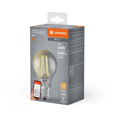 SMART+ WiFi Filament Classic Dimmable 44  6 W/2500 K E27 