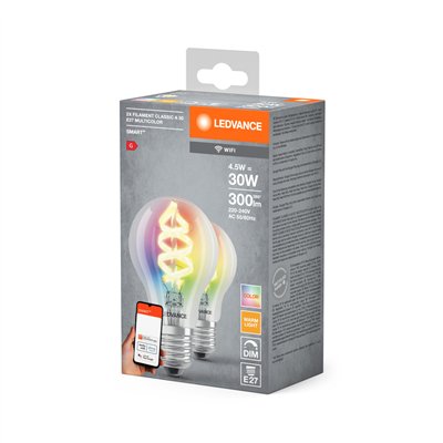 SMART+ WiFi Filament Classic RGBW 30 300 °  4.5 W/2700 K E27 