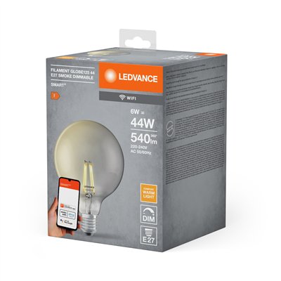 SMART+ WiFi Filament Globe Dimmable 44  6 W/2500 K E27 