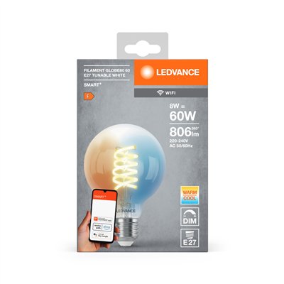 SMART+ Wifi Filament Globe Tunable White 2700K E27