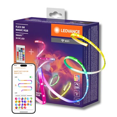 SMART+ WIFI MAGIC RGB FLEX WITH REMOTE CONTROL 5M + RC
