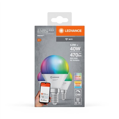 SMART+ WiFi Mini Bulb Multicolour 230V RGBW FR E14 TRIPLE PACK