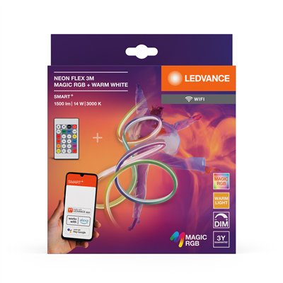SMART+ WIFI NEON FLEX MAGIC RGB + TUNABLE WHITE 3M Magic RGB 830 Remote Control