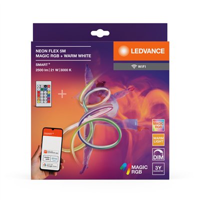 SMART+ WIFI NEON FLEX MAGIC RGB + TUNABLE WHITE 5M Magic RGB 830 Remote Control