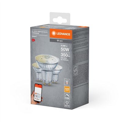 SMART+ WiFi SPOT GU10 Dimmable 50 45 ° 4.9 W/2700 K GU10 