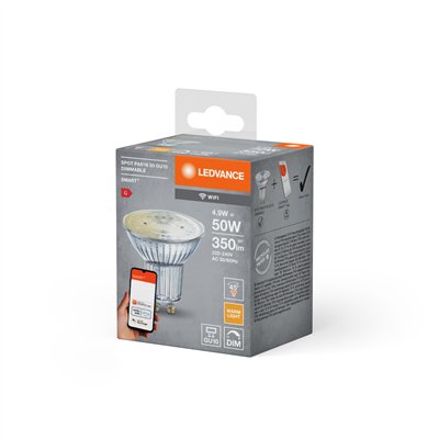 SMART+ WiFi SPOT GU10 Dimmable 50 45 ° 4.9 W/2700 K GU10 