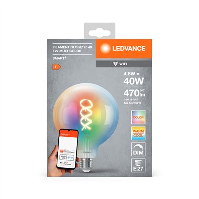 SMART+WIFI Filament Globe RGBTW E27