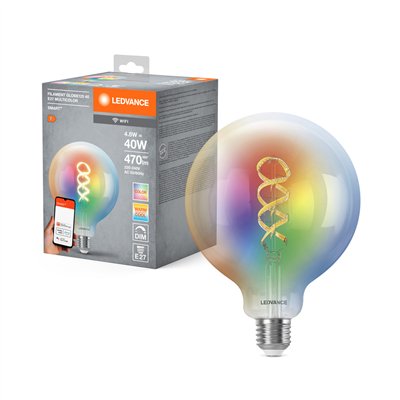 SMART+WIFI Filament Globe RGBTW E27