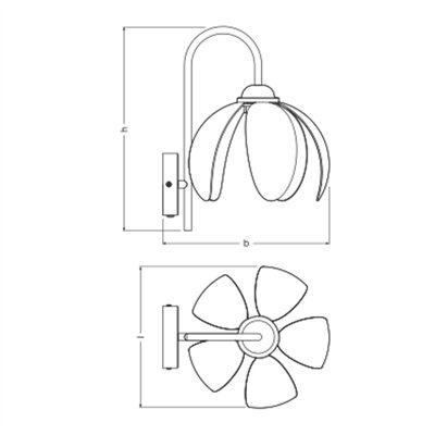 Decor Rattan Lotus Wall E27 Brown