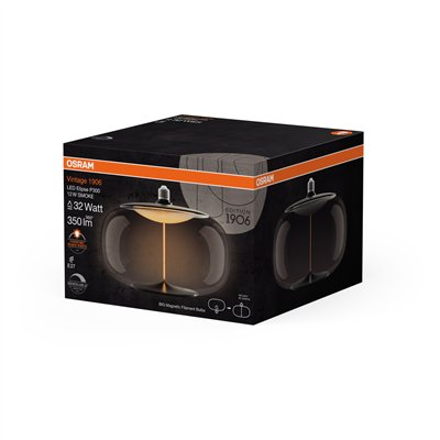 VINTAGE 1906 LED BIG DECORATIVE BULB WITH FILAMENT-MAGNETIC STYLE DIMMABLE 12W 818 Smoke E27