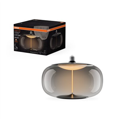 VINTAGE 1906 LED BIG DECORATIVE BULB WITH FILAMENT-MAGNETIC STYLE DIMMABLE 12W 818 Smoke E27