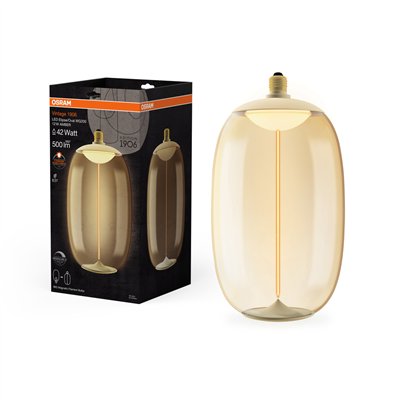 VINTAGE 1906 LED BIG DECORATIVE BULB WITH FILAMENT-MAGNETIC STYLE DIMMABLE 12W 818 Amber E27