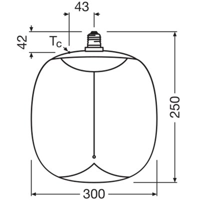 VINTAGE 1906 LED BIG DECORATIVE BULB WITH FILAMENT-MAGNETIC STYLE DIMMABLE 12W 818 Smoke E27