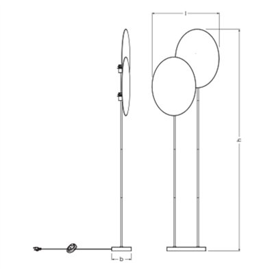 Decor Rattan Dandelion Floor 2XE27 Brown