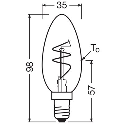 Vintage 1906 LED CLASSIC A,B,P SLIM FILAMENT DIMMABLE 3.1W 927 Clear E14
