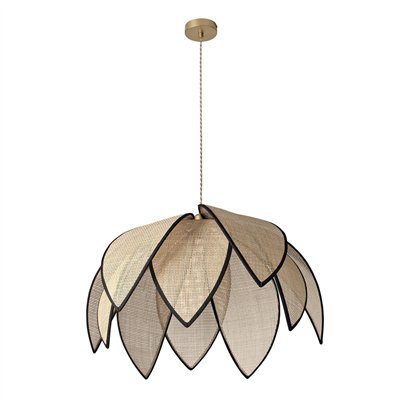 Decor Rattan Lotus Pendant 670 E27 Brown