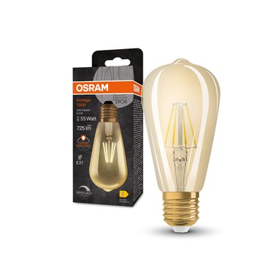 Vintage 1906 LED CLASSIC EDISON DIM 6.5W 824 Gold E27