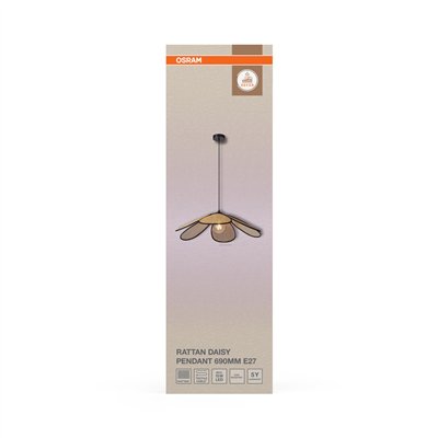 Decor Rattan Daisy Pendant 690 E27 Brown