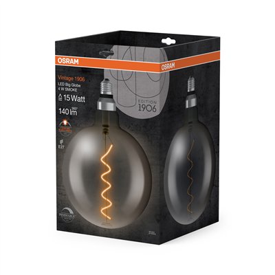 Vintage 1906 LED CLASSIC Globe Dimmable 4W 818 Smoke E27