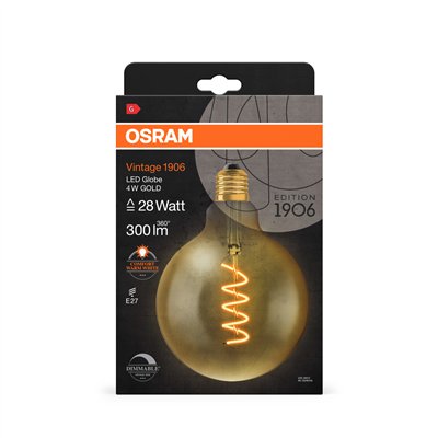 Vintage 1906 LED CLASSIC Globe Dimmable 4W 820 Gold E27