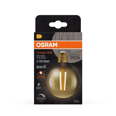 Vintage 1906 LED CLASSIC Globe Dimmable 7.2W 824 Gold E27