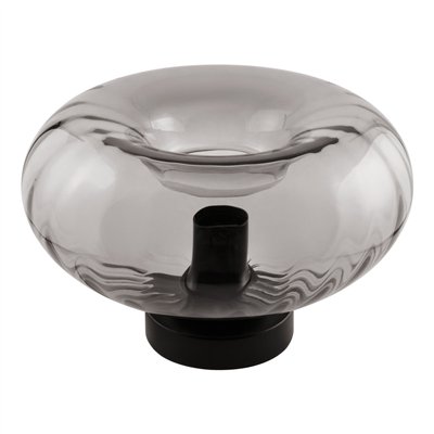 Decor Smoke Glass Table E27 Black