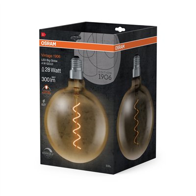 Vintage 1906 LED CLASSIC Globe Dimmable 4W 820 Gold E27