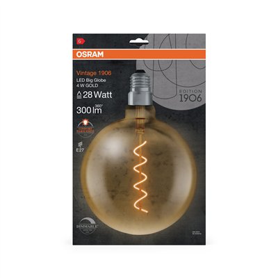 Vintage 1906 LED CLASSIC Globe Dimmable 4W 820 Gold E27