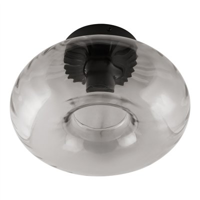 Decor Smoke Glass Ceiling E27 Black