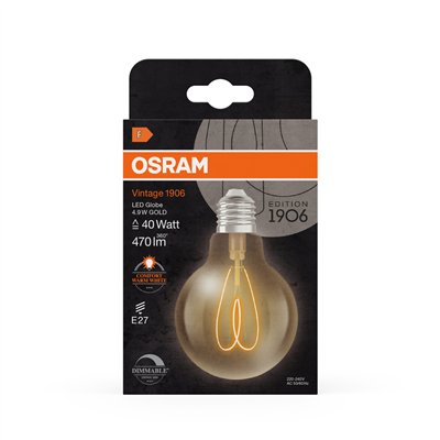 Vintage 1906 LED CLASSIC Globe Dimmable 4.9W 922 Gold E27