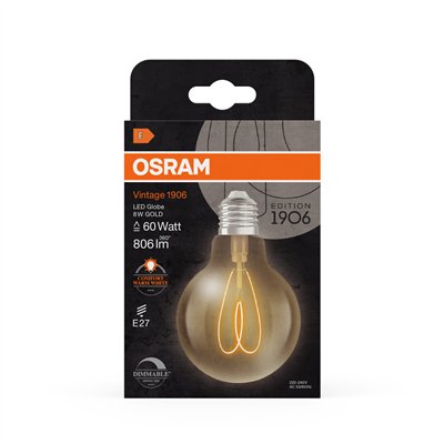Vintage 1906 LED CLASSIC Globe Dimmable 8W 922 Gold E27