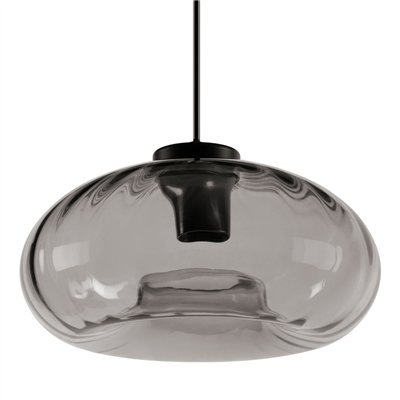 Decor Smoke Glass Pendant E27 Black