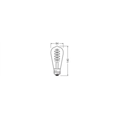 Vintage 1906 LED CLASSIC SLIM FILAMENT EDISON DIMMABLE 7.8W 818 Smoke E27 