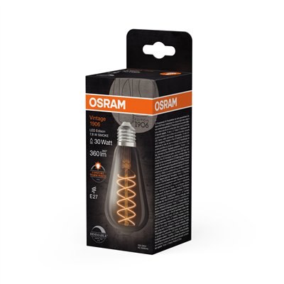 Vintage 1906 LED CLASSIC SLIM FILAMENT EDISON DIMMABLE 7.8W 818 Smoke E27