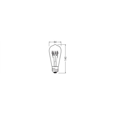 Vintage 1906 LED CLASSIC SLIM FILAMENT EDISON DIMMABLE 4.8W 827 Clear E27