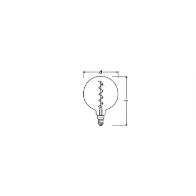 Vintage 1906 LED CLASSIC SLIM FILAMENT Globe DIMMABLE 4.8W 822 Gold E27