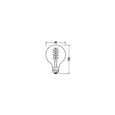 Vintage 1906 LED CLASSIC SLIM FILAMENT Globe DIMMABLE 7W 822 Gold  E27