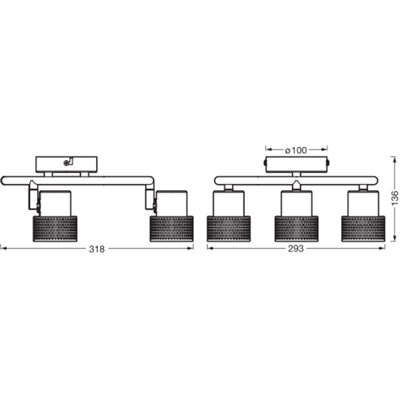 DECOR SPOT CORK BLACK Spiral 3x3.4W 927 DIM