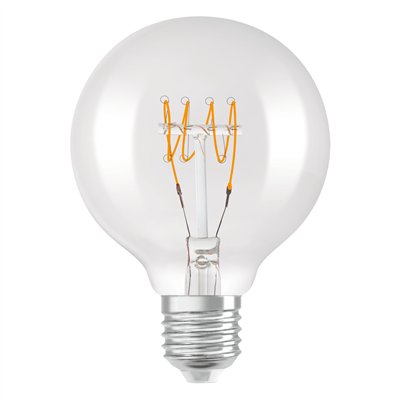 Vintage 1906 LED CLASSIC SLIM FILAMENT Globe DIMMABLE 4.8W 827 Clear E27